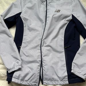 New Balance Navy and white light weight jacket size medium, front zipper